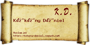 Kökény Dániel névjegykártya