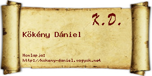 Kökény Dániel névjegykártya